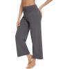 imageWiWi Womens Yoga Pants Viscose from Bamboo Womens Lounge Pants High Waist Comfy Bottom Soft Palazzo Sweatpants SXXLCharcoal Grey