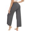 imageWiWi Womens Yoga Pants Viscose from Bamboo Womens Lounge Pants High Waist Comfy Bottom Soft Palazzo Sweatpants SXXLCharcoal Grey
