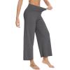 imageWiWi Womens Yoga Pants Viscose from Bamboo Womens Lounge Pants High Waist Comfy Bottom Soft Palazzo Sweatpants SXXLCharcoal Grey