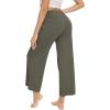 imageWiWi Womens Yoga Pants Viscose from Bamboo Womens Lounge Pants High Waist Comfy Bottom Soft Palazzo Sweatpants SXXLGreen