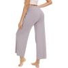 imageWiWi Womens Yoga Pants Viscose from Bamboo Womens Lounge Pants High Waist Comfy Bottom Soft Palazzo Sweatpants SXXLLavender