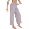 imageWiWi Womens Yoga Pants Viscose from Bamboo Womens Lounge Pants High Waist Comfy Bottom Soft Palazzo Sweatpants SXXLLavender