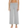 imageWiWi Womens Yoga Pants Viscose from Bamboo Womens Lounge Pants High Waist Comfy Bottom Soft Palazzo Sweatpants SXXLLight Heather Grey