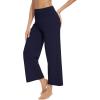 imageWiWi Womens Yoga Pants Viscose from Bamboo Womens Lounge Pants High Waist Comfy Bottom Soft Palazzo Sweatpants SXXLNavy