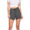 imageWiWi Bamboo Visose Pajama Shorts for Women Soft Sleep Bottoms Plus Size Lounge Boxers Pj Sleepwear Bottom S4XAiron Grey
