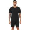 imageWiWi Mens Summer Track Suits 2 Piece Short Sleeve Top Shorts Sweatsuit Outfits with Pockets Soft Casual Loungewear SXXLBlack