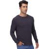 imageWiWi Pajama Top for Men Mens Lightweight Long Sleeve Tees Crewneck Sweatshirt Loungewear PJs Sleepwear Tees SXXLBlue Black