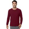 imageWiWi Viscose from Bamboo Mens Long Sleeve TShirt Crew Neck Lightweight Cooling Running Hiking SXXLDark Red