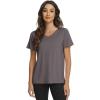imageWiWi Viscose from Bamboo Pajama Tops for Women Soft Short Sleeve Tee Sleep Shirts V Neck TShirt Pjs Top Sleepwear SXXLAdark Grey