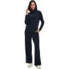 imageWiWi Women Outfits Sweatsuits Lounge Hoodie Set for Womens Long Sleeve Hoodies and Jogger Pant Tracksuit SXXLDark Navy