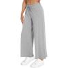 imageWiWi Womens French Terry Yoga Pants Soft Viscose from Bamboo Lounge Pants Wide Leg Sweatpants with Pockets SXXLLight Heather Grey