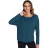 imageWiWi Womens Long Sleeve Shirts Pullover Tops Base Layer Slim Fit Viscose from Bamboo Tunic SXXLInk Blue