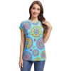 imageWiWi Womens Pajama Tops Soft Crew Neck Sleep Shirt Loose Short Sleeves TShirt Viscose from Bamboo SXXLDatura