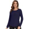 imageWiWi Womens Viscose from Bamboo Long Raglan Sleeve Tops Casual Loose Fit Ultra Soft Gym Hiking Shirts Outdoor Clothing SXXLAnavy Blue