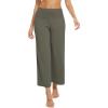 imageWiWi Womens Yoga Pants Viscose from Bamboo Womens Lounge Pants High Waist Comfy Bottom Soft Palazzo Sweatpants SXXLGreen