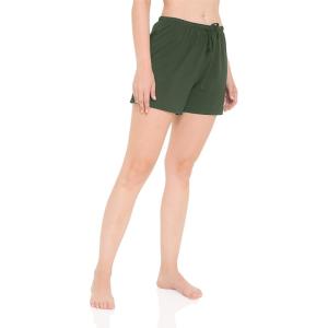 imageWiWi Bamboo Visose Pajama Shorts for Women Soft Sleep Bottoms Plus Size Lounge Boxers Pj Sleepwear Bottom S4XAarmy Green