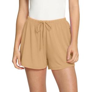 imageWiWi Bamboo Visose Pajama Shorts for Women Soft Sleep Bottoms Plus Size Lounge Boxers Pj Sleepwear Bottom S4XAbrown