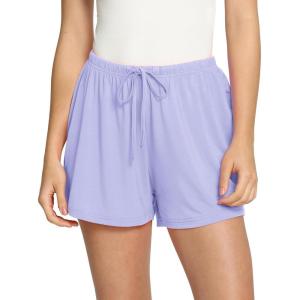 imageWiWi Bamboo Visose Pajama Shorts for Women Soft Sleep Bottoms Plus Size Lounge Boxers Pj Sleepwear Bottom S4XApastel Purple
