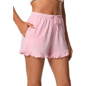 imageWiWi Bamboo Visose Pajama Shorts for Women Soft Sleep Bottoms Plus Size Lounge Boxers Pj Sleepwear Bottom S4XBpink