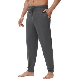 imageWiWi Men s Pajama Pants Sports Bottoms Sleep Pant with PocketsViscose from Bamboo SXXLCharcoal
