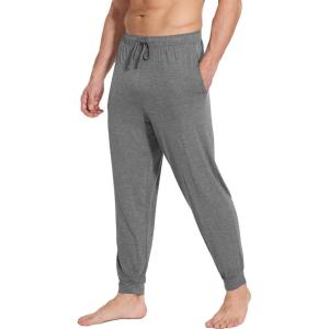 imageWiWi Men s Pajama Pants Sports Bottoms Sleep Pant with PocketsViscose from Bamboo SXXLDark Heathe Grey
