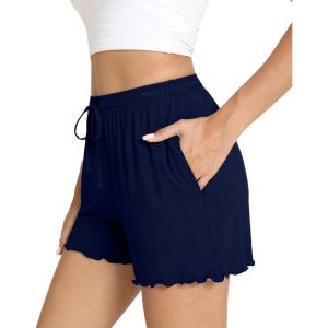 imageWiWi Pajama Shorts for Women  Viscose Made from Bamboo Soft Sleep Shorts Casual Pj Bottoms SXXLNavy
