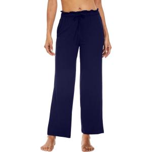 imageWiWi Viscose from Bamboo Womens Casual Loose Wide Leg Pants Pajama Bottoms Drawstring Sweatpants Palazzo Pjs Bottom SXXLAnavy
