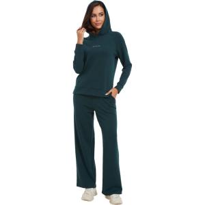 imageWiWi Women Outfits Sweatsuits Lounge Hoodie Set for Womens Long Sleeve Hoodies and Jogger Pant Tracksuit SXXLDeep Teal