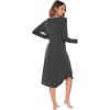 imageWiWi Bamboo Nightgowns for Women Soft Long Sleeve Sleep Shirt Sleepwear Comfy Loungewear Plus Size Nightshirts S4XAcharcoal