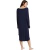 imageWiWi Bamboo Nightgowns for Women Soft Long Sleeve Sleep Shirt Sleepwear Comfy Loungewear Plus Size Nightshirts S4XAnavy