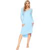 imageWiWi Bamboo Nightgowns for Women Soft Long Sleeve Sleep Shirt Sleepwear Comfy Loungewear Plus Size Nightshirts S4XApale Blue