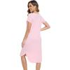 imageWiWi Bamboo Nightgowns for Women Soft Long Sleeve Sleep Shirt Sleepwear Comfy Loungewear Plus Size Nightshirts S4XBpink