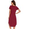 imageWiWi Bamboo Nightgowns for Women Soft Long Sleeve Sleep Shirt Sleepwear Comfy Loungewear Plus Size Nightshirts S4XBwine