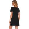 imageWiWi Bamboo Viscose Nightgowns for Women Soft Short Sleeve Sleep Nightgown Summer Lightweight Night Shirt SXXLAblack