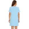imageWiWi Bamboo Viscose Nightgowns for Women Soft Short Sleeve Sleep Nightgown Summer Lightweight Night Shirt SXXLApale Blue