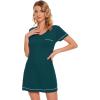 imageWiWi Bamboo Viscose Nightgowns for Women Soft Short Sleeve Sleep Nightgown Summer Lightweight Night Shirt SXXLApeacock Green