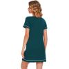 imageWiWi Bamboo Viscose Nightgowns for Women Soft Short Sleeve Sleep Nightgown Summer Lightweight Night Shirt SXXLApeacock Green