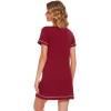 imageWiWi Bamboo Viscose Nightgowns for Women Soft Short Sleeve Sleep Nightgown Summer Lightweight Night Shirt SXXLAwine Red