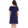 imageWiWi Bamboo Viscose Nightgowns for Women Soft Short Sleeve Sleep Nightgown Summer Lightweight Night Shirt SXXLBnavy