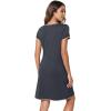 imageWiWi Bamboo Viscose Nightgowns for Women Soft Short Sleeve Sleep Nightgown Summer Lightweight Night Shirt SXXLCcharcoal