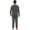 imageWiWi Mens Pajama Sets French Terry Sleepwear Long Sleeve Top and Pants Pjs with Pockets Drawstring SXXLCharcoal