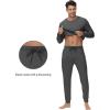 imageWiWi Mens Pajama Sets French Terry Sleepwear Long Sleeve Top and Pants Pjs with Pockets Drawstring SXXLCharcoal Heather
