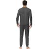 imageWiWi Mens Pajama Sets French Terry Sleepwear Long Sleeve Top and Pants Pjs with Pockets Drawstring SXXLCharcoal Heather