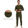 imageWiWi Mens Pajama Sets French Terry Sleepwear Long Sleeve Top and Pants Pjs with Pockets Drawstring SXXLDark Army