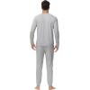 imageWiWi Mens Pajama Sets French Terry Sleepwear Long Sleeve Top and Pants Pjs with Pockets Drawstring SXXLLight Heather Grey
