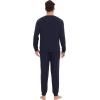 imageWiWi Mens Pajama Sets French Terry Sleepwear Long Sleeve Top and Pants Pjs with Pockets Drawstring SXXLNautical Blue