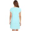 imageWiWi Nightgowns for Women Short Sleeve Sleepshirt Pajama Shirt Viscose from bamboo Soft Sleep Dress Vneck Nightshirt SXXLBaqua