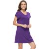 imageWiWi Nightgowns for Women Short Sleeve Sleepshirt Pajama Shirt Viscose from bamboo Soft Sleep Dress Vneck Nightshirt SXXLBlilac