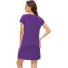imageWiWi Nightgowns for Women Short Sleeve Sleepshirt Pajama Shirt Viscose from bamboo Soft Sleep Dress Vneck Nightshirt SXXLBlilac