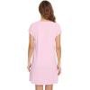 imageWiWi Nightgowns for Women Short Sleeve Sleepshirt Pajama Shirt Viscose from bamboo Soft Sleep Dress Vneck Nightshirt SXXLBpink